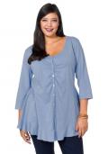 Marken-Jerseybluse hellblau