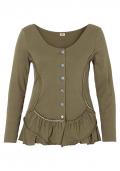 Marken-Jerseyjacke khaki