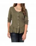 Marken-Jerseyjacke khaki