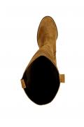 Marken-Kalb-Velourslederstiefel cognac