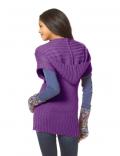 Marken-Kapuzen-Longpullover lila