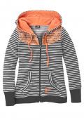 Marken-Kapuzen-Sweatjacke bunt