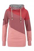 Marken-Kapuzen-Sweatshirt rosa-bunt