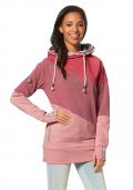 Marken-Kapuzen-Sweatshirt rosa-bunt