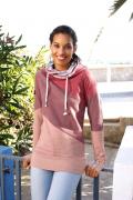 Marken-Kapuzen-Sweatshirt rosa-bunt