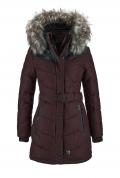 Marken-Kapuzenparka aubergine