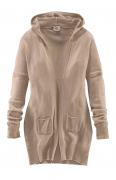 Marken-Kaschmir-Longstrickjacke beige Gr. L/XL