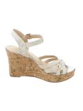 Marken-Keilsandalette offwhite