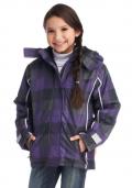 Marken-Kinder-Schneejacke lila-grau