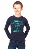 Marken-Kinder-Shirt marine-aqua