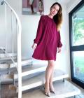 Marken-Kleid mit Spitzeneinsatz beere