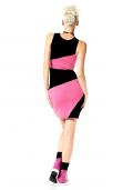 Marken-Kleid schwarz-pink