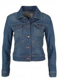 Marken-Kurzjeansjacke blau