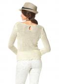 Marken-Kurzpullover natur