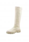 Marken-Lamm-Nappaleder-Stiefel creme