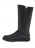 Marken-Lammfell-Winterboots schwarz