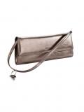 Marken-Leder-Clutch metallic