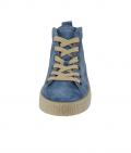 Marken-Leder-High-Top-Sneaker blau Gr. 2,5