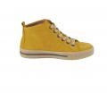 Marken-Leder-High-Top-Sneaker gelb Gr. 4