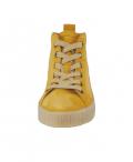 Marken-Leder-High-Top-Sneaker gelb Gr. 4