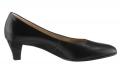 Marken-Leder-Pumps schwarz