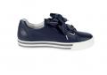 Marken-Leder-Sneaker marine