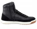 Marken-Leder-Sneaker schwarz