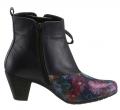 Marken-Leder-Stiefelette navy-bunt