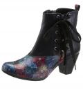 Marken-Leder-Stiefelette navy-bunt