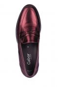 Marken-Lederslipper rot-metallic Gr. 41 EU / 7.5 UK