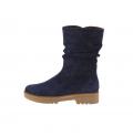 Marken-Lederstiefel mit Warmfutter blau