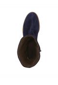 Marken-Lederstiefel mit Warmfutter blau Gr. 35 EU / 2.5 UK