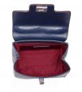 Marken-Ledertasche bordeaux-marine