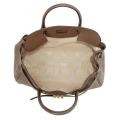 Marken-Ledertasche taupe