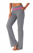 Marken-Leggings grau meliert-pink