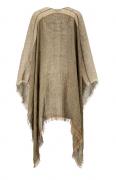 Marken-Leinencape beige-taupe