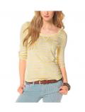 Marken-Leinenshirt beige-gelb