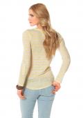 Marken-Leinenshirt beige-gelb