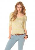 Marken-Leinenshirt beige-gelb