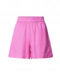 Marken-Leinenshorts pink