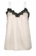 Marken-Lingerie-Top beige-schwarz