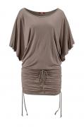 Marken-Longshirt taupe