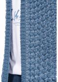 Marken-Longstrickjacke rauchblau