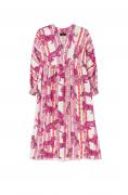 Marken-Maxikleid mit Alloverprint TIGER pink