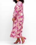 Marken-Maxikleid mit Alloverprint TIGER pink