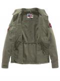 Marken-Military-Style-Jacke oliv