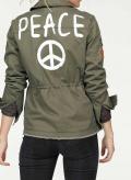 Marken-Military-Style-Jacke oliv