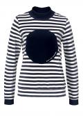 Marken-Nicki-Sweatshirt navy-weiß