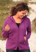 Marken-Outdoorstrickjacke himbeere