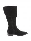 Marken-Overknee-Stiefel schwarz